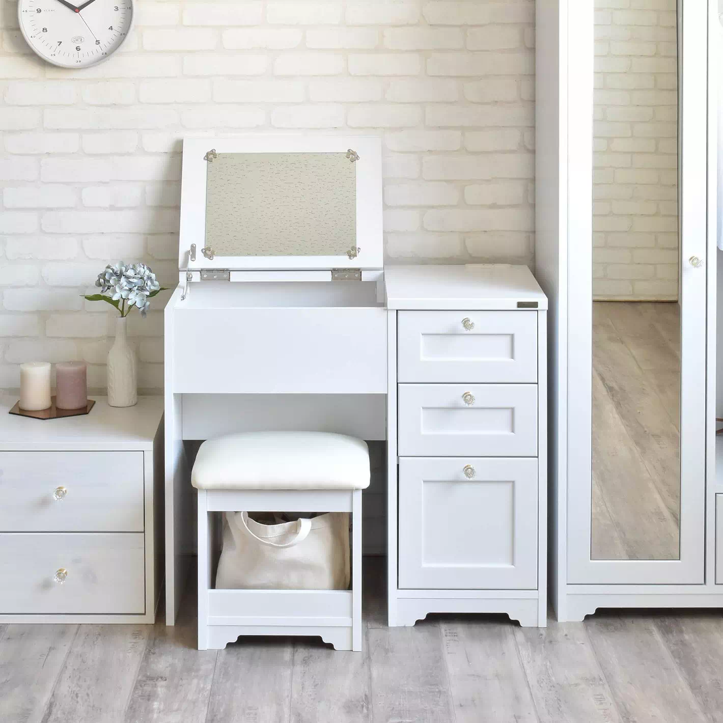 デスク ドレッサー 80cm幅