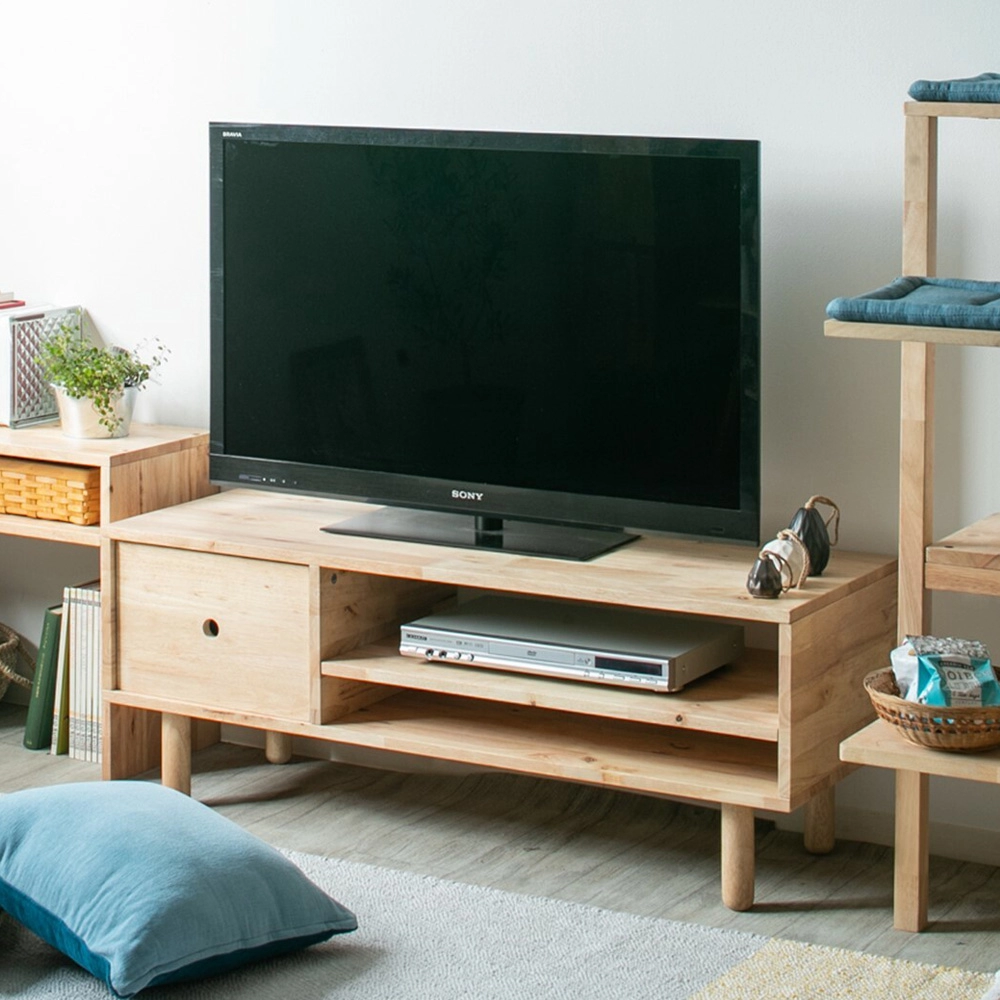 天然木を楽しむナチュラルテレビボード 114cm
