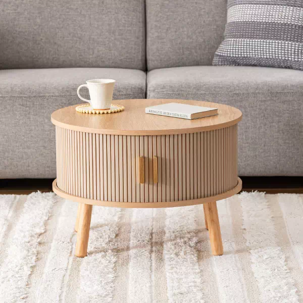 収納付きリブセンターテーブル