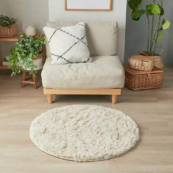 ラグ シフォン 円形 95cm